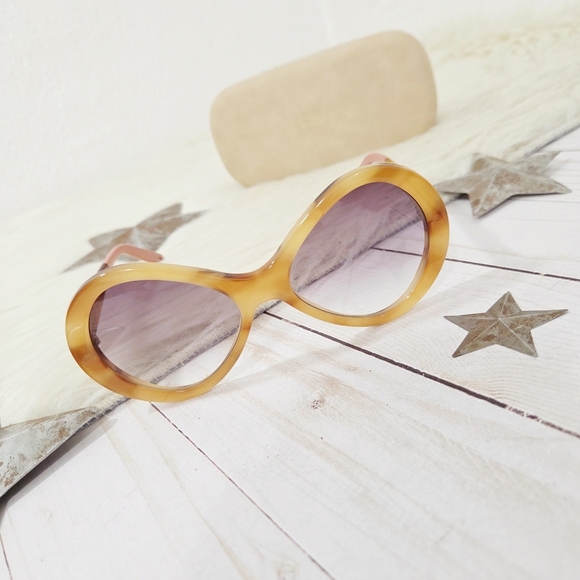 Chloé Women's Oversized Bonnie Infinity Sunglasses Lt Havana Gradient Purple - Picture 3 of 10